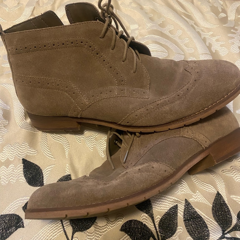 MICHAEL Michael Kors Tan Suede Lace-Up Boots